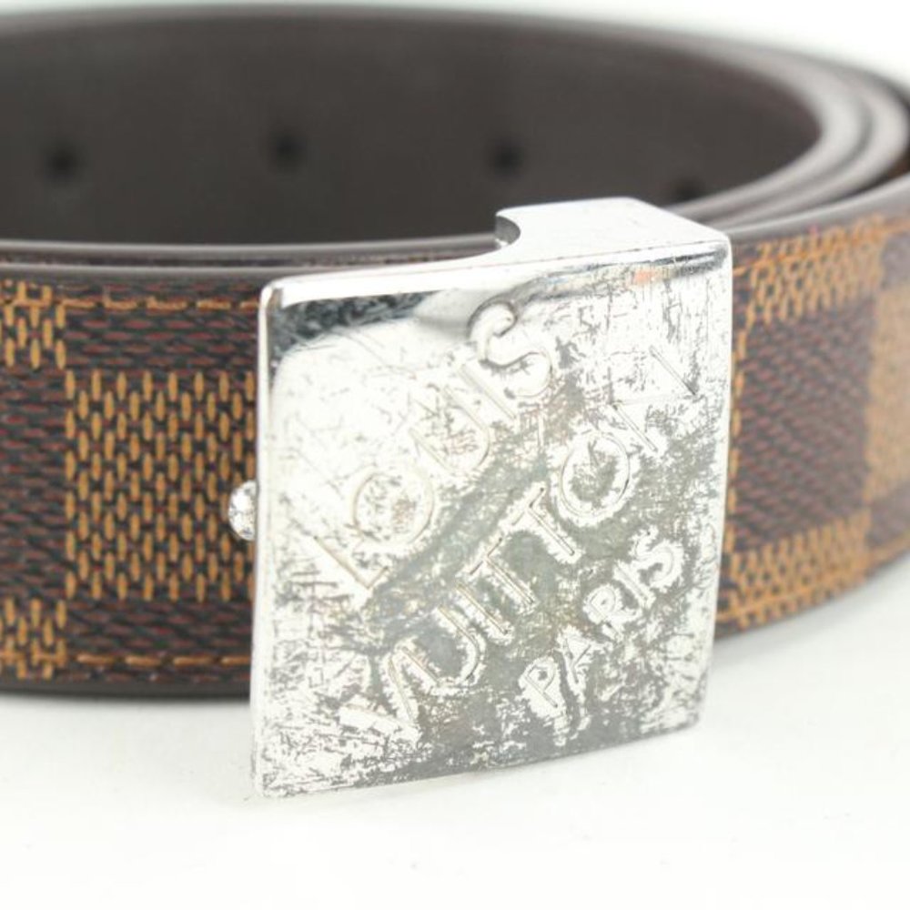 Louis Vuitton 90/36 Damier Ebene Belt 16lv31 - Picture 11 of 12